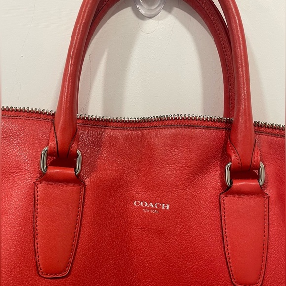Coach Legacy Rory 
•north south satchel 
•shoulder bag large
•Leather Red - Picture 4 of 11